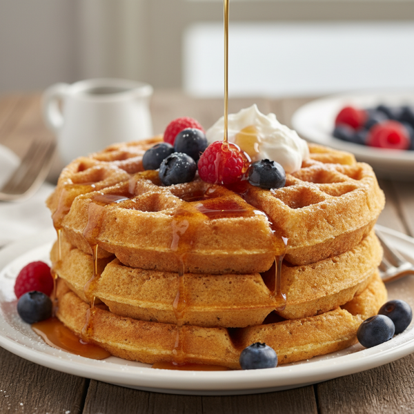 Golden Crisp Cornmeal Waffles recipe