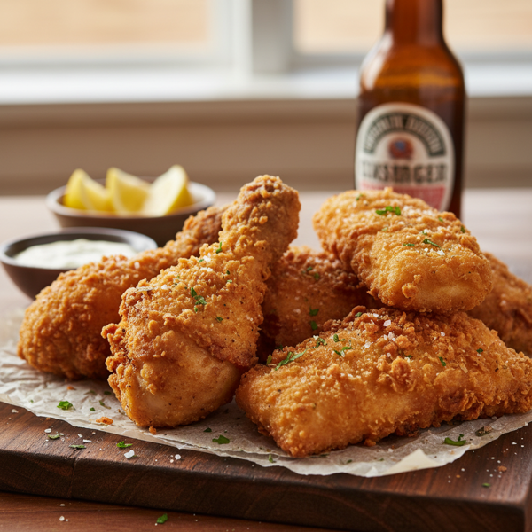 Golden Crispy Batter for Perfectly Fried Chicken or Fish recipe