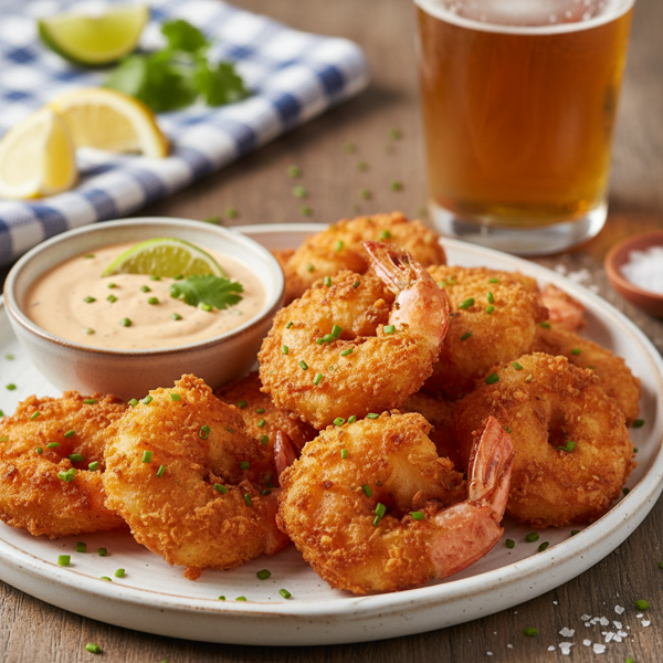 Golden Crispy Beer Battered Shrimp recipe