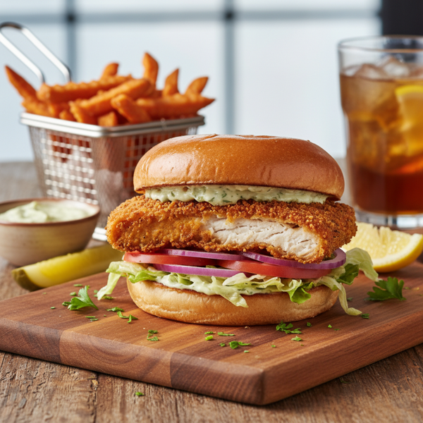Golden Crispy Catfish Sandwiches recipe