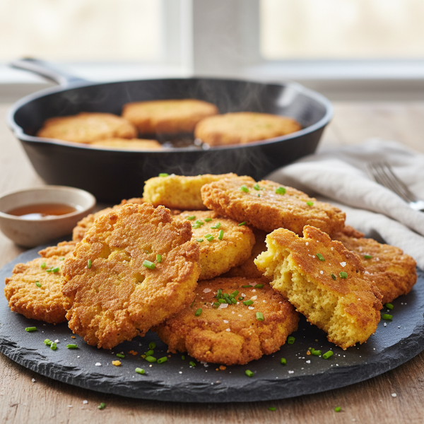 Golden Crispy Hot Water Cornbread recipe