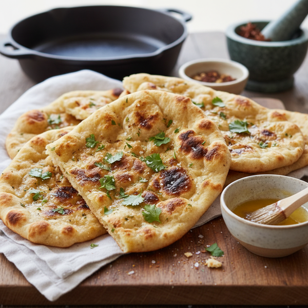Golden Crispy Naan Bread recipe
