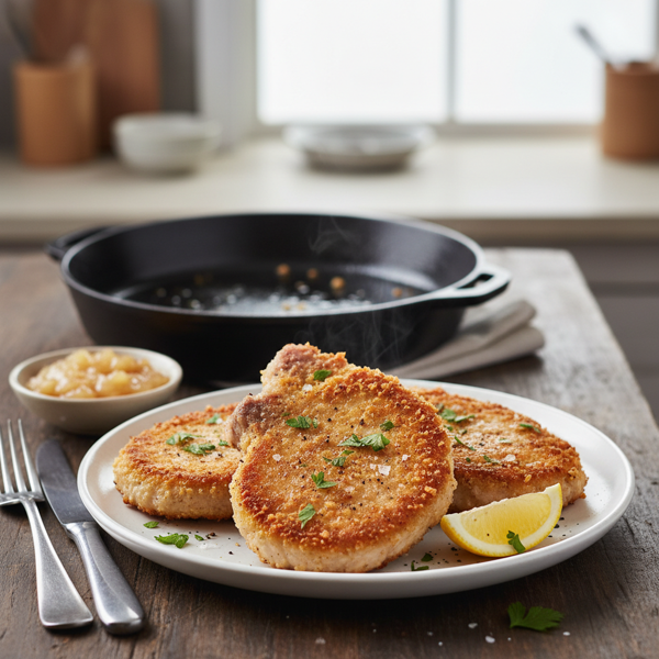 Golden Crunch Pan-Fried Pork Chops recipe