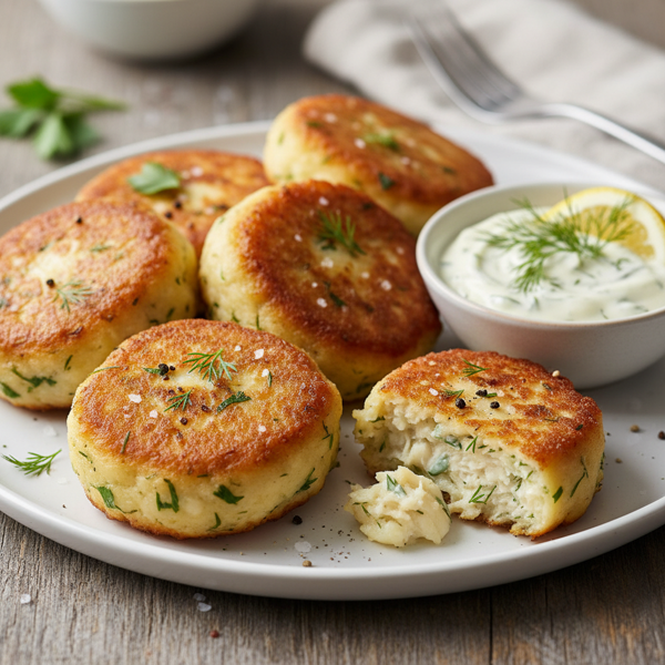 Golden Fish and Potato Patties recipe