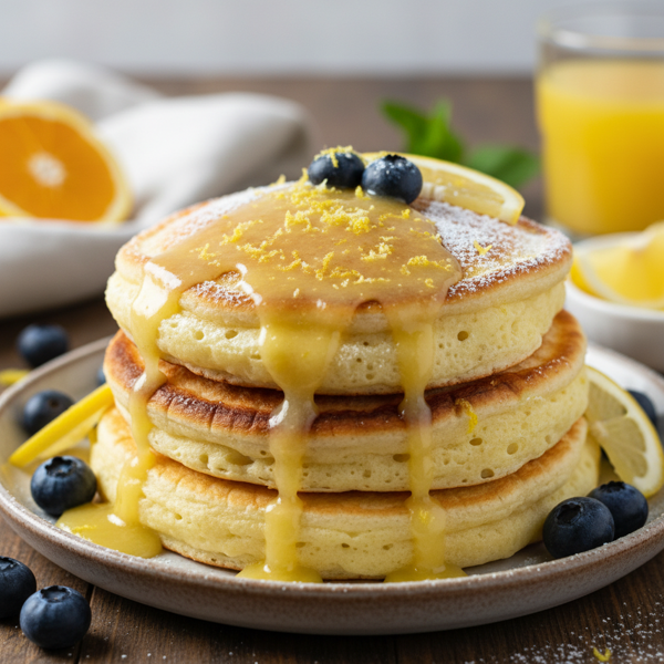 Golden Fluffy Pancakes with a Zesty Twist recipe