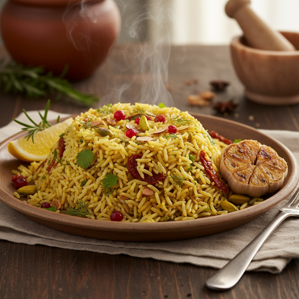 Golden Herb-Infused Rice Pilaf recipe