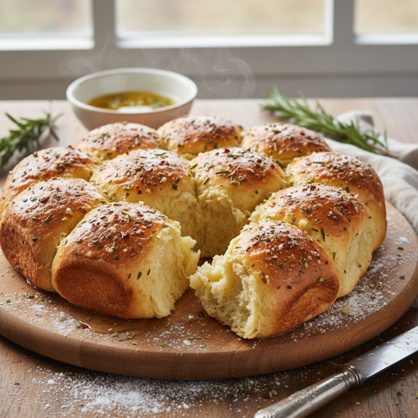 Golden Italian Herb Parker House Rolls recipe