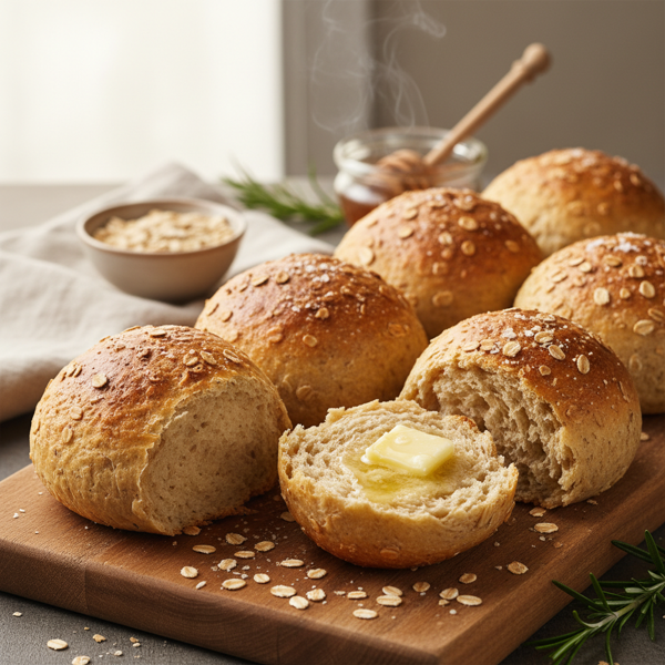 Golden Oatmeal Dinner Rolls recipe