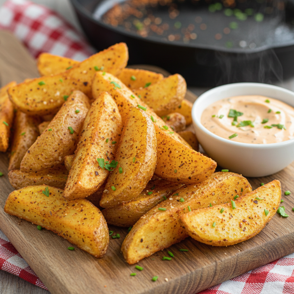 Golden Pan-Fried Creole Fries recipe