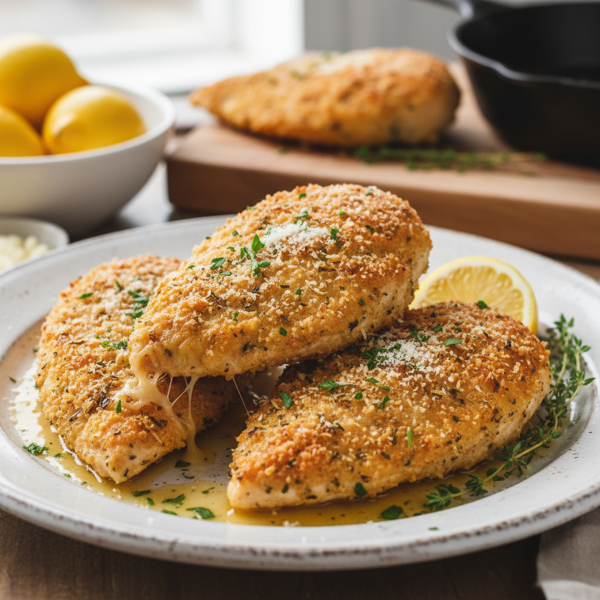 Golden Parmesan Crusted Chicken Breasts recipe