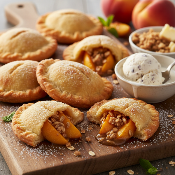 Golden Peach Crisp Fried Pies recipe