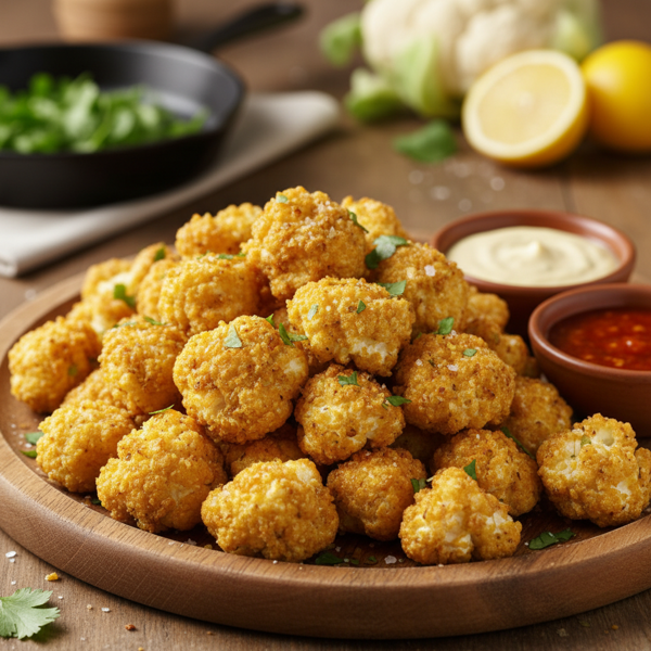 Golden Popcorn Cauliflower Bites recipe