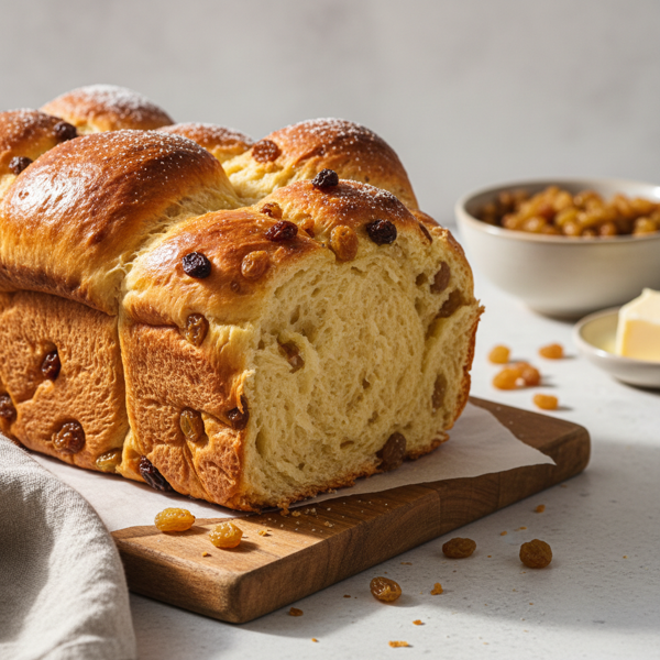Golden Raisin Brioche Loaf recipe