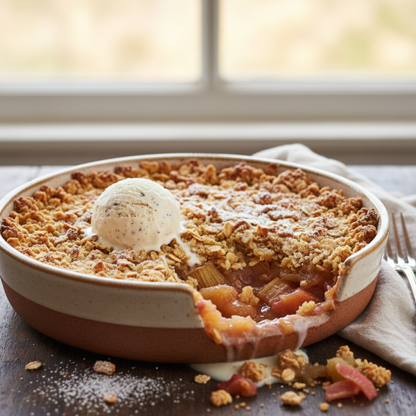 Golden Rhubarb Crumble Delight recipe