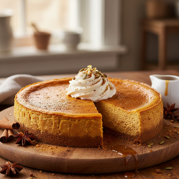 Golden Spice Pumpkin Cheesecake recipe
