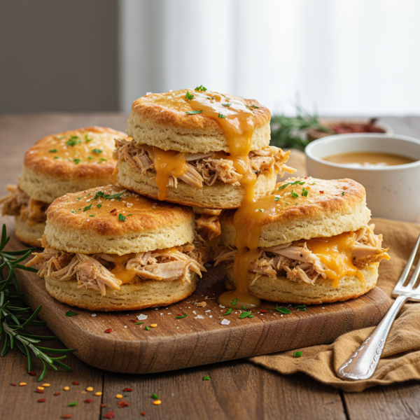 Golden Stuffed Chicken Biscuits recipe