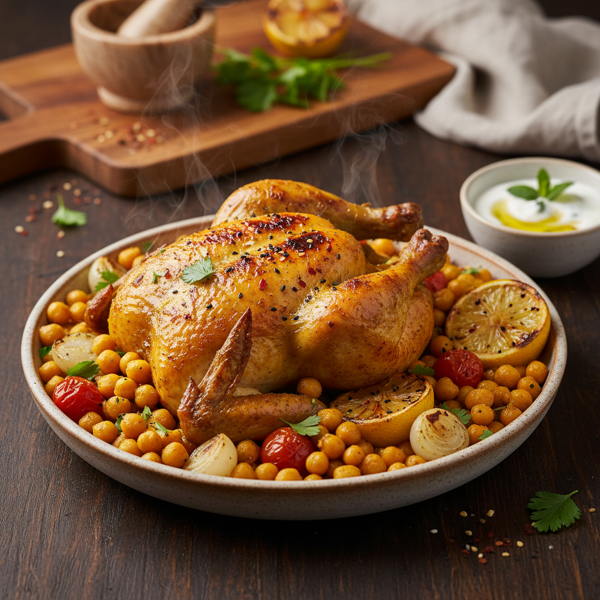 Golden Turmeric Chicken and Chickpea Delight recipe