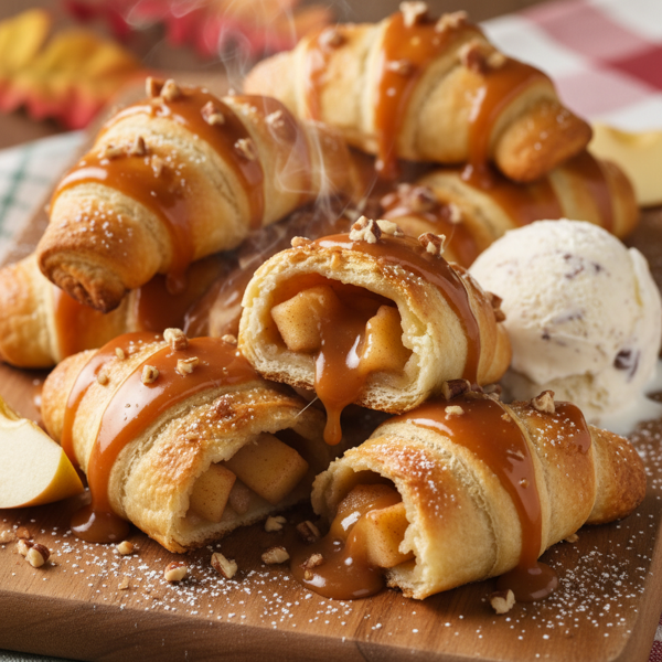 Gooey Caramel Apple Crescent Dumplings recipe