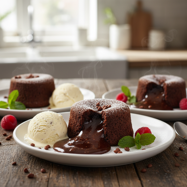 Gooey Carob Lava Cakes recipe