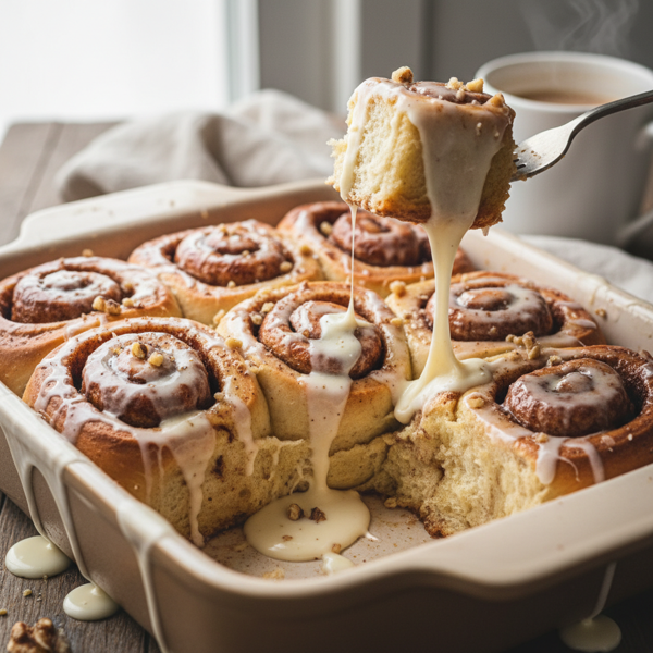 Gooey Cinnamon Rolls with Cream Cheese Glaze recipe