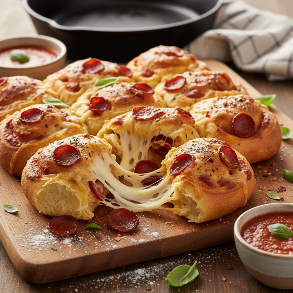 Gooey Pepperoni Provolone Rolls recipe
