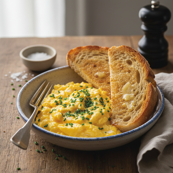 Gordon Ramsay's Creamy Scrambled Eggs with Chives recipe