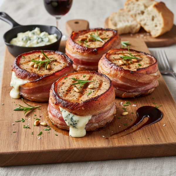 Gorgonzola-Stuffed Prosciutto-Wrapped Pork Chops recipe