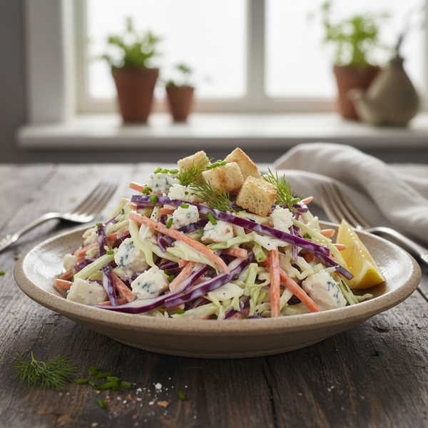 Gorgonzola Crab Coleslaw Delight recipe