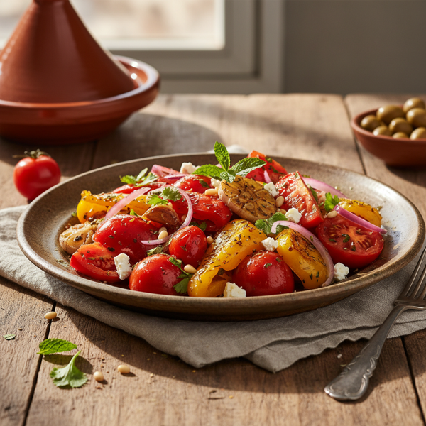 Gourmet Algerian Roasted Pepper & Tomato Salad recipe
