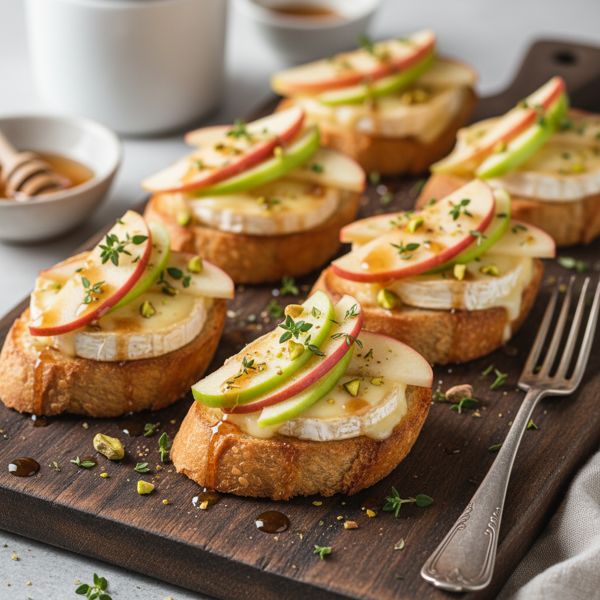 Gourmet Apple and Brie Crostini recipe