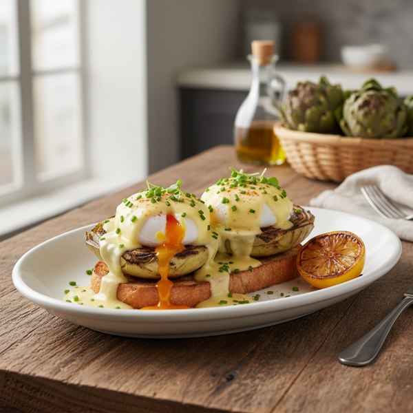 Gourmet Artichoke Eggs Benedict recipe