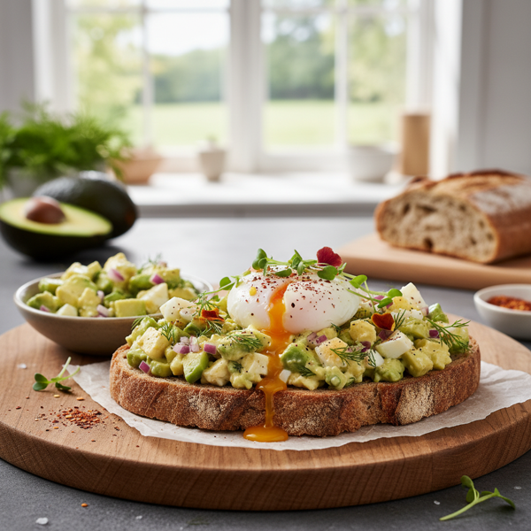 Gourmet Avocado & Egg Salad Open-Faced Sandwich recipe