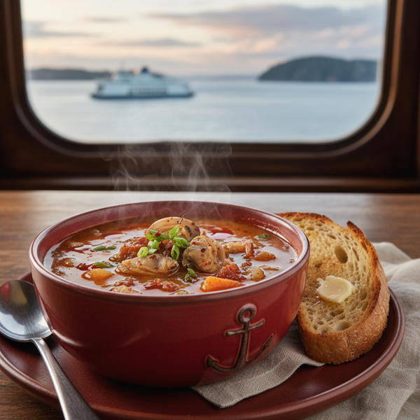 Gourmet BC Ferries Spicy Manhattan Clam Chowder recipe