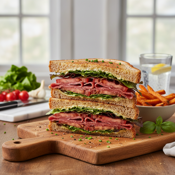 Gourmet BLT & Salami Delight Sandwich recipe