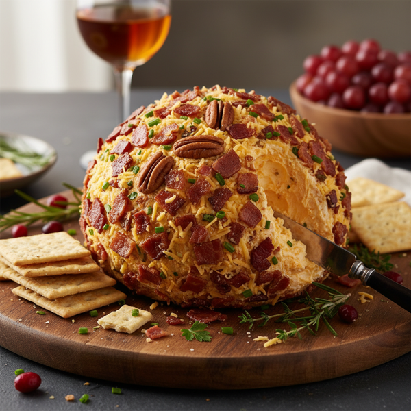 Gourmet Bacon & Cheddar Cheese Ball recipe