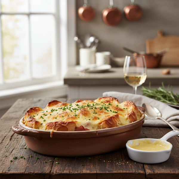 Gourmet Baked Croque Monsieur Casserole recipe
