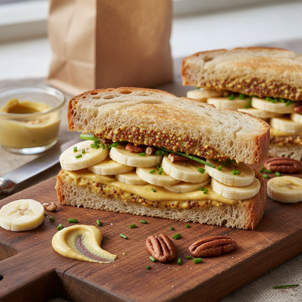 Gourmet Banana Dijon Delight Sandwich recipe