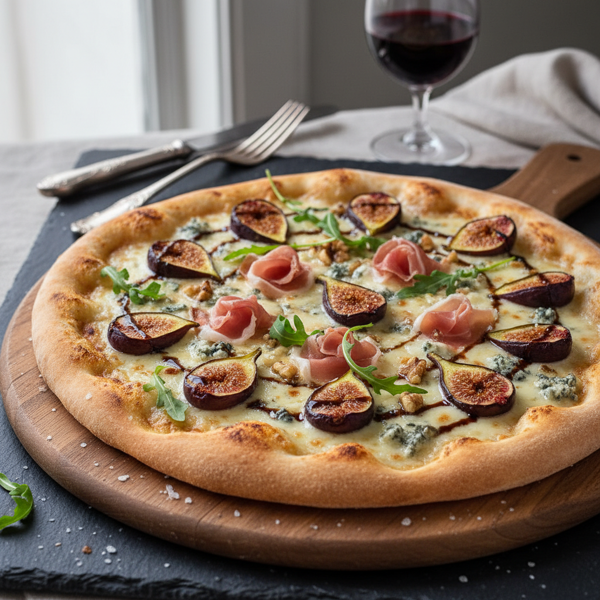 Gourmet Blue Cheese and Fig Delight Pizza recipe