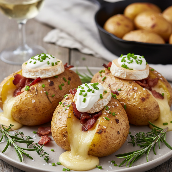 Gourmet Brie-Stuffed Baked Potatoes recipe