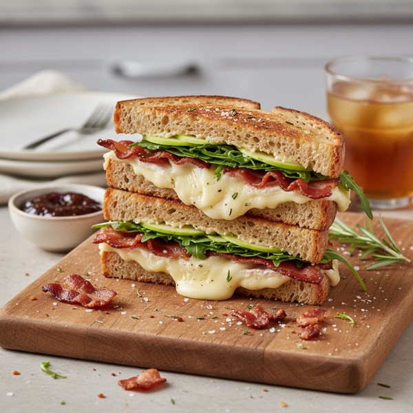 Gourmet Brie and Crispy Bacon Sandwich recipe