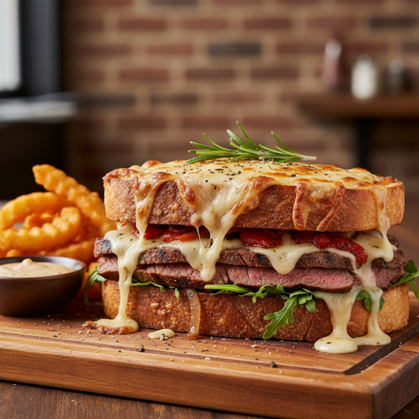 Gourmet Broiled Steakhouse Melt recipe