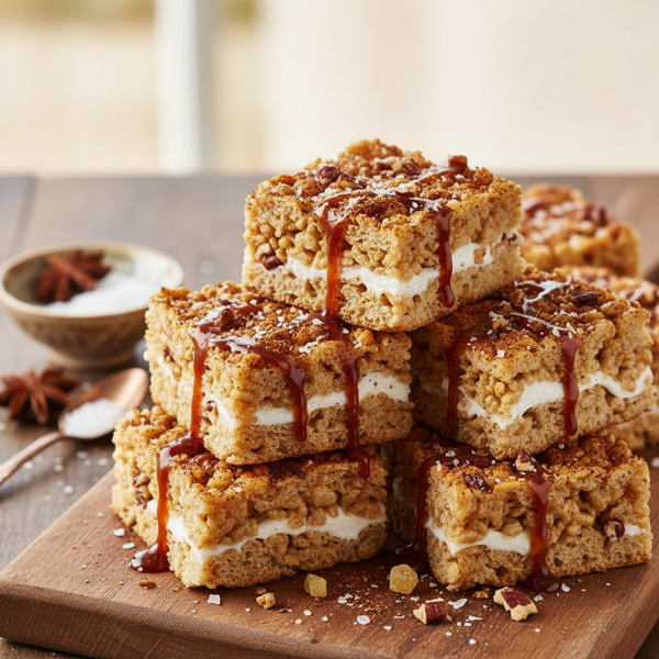 Gourmet Brown Butter Rice Krispie Treats with Sea Salt & Spice recipe