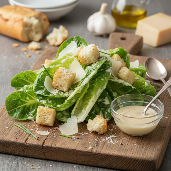Gourmet Caesar Salad with Parmesan Croutons recipe