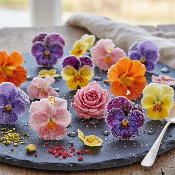 Gourmet Candied Edible Flowers recipe