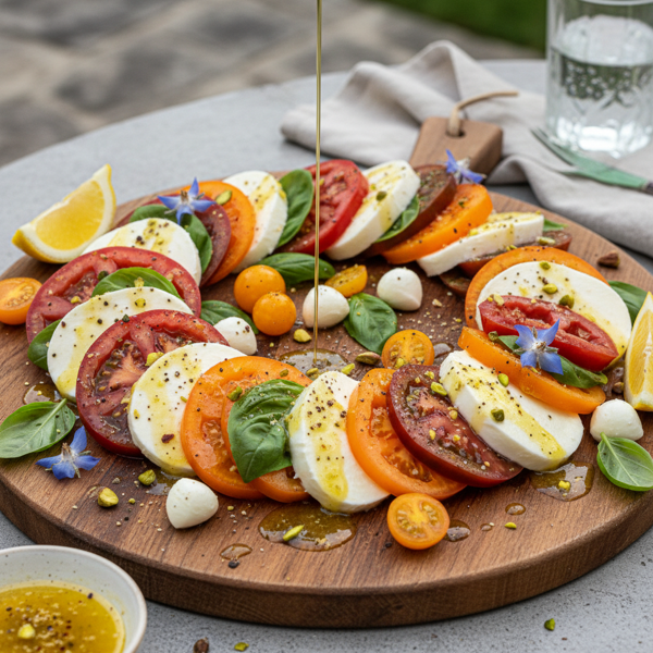 Gourmet Caprese Salad with Lemon Vinaigrette recipe