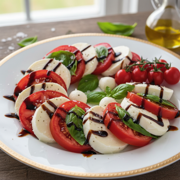 Gourmet Caprese Tomatoes with Basil & Mozzarella recipe