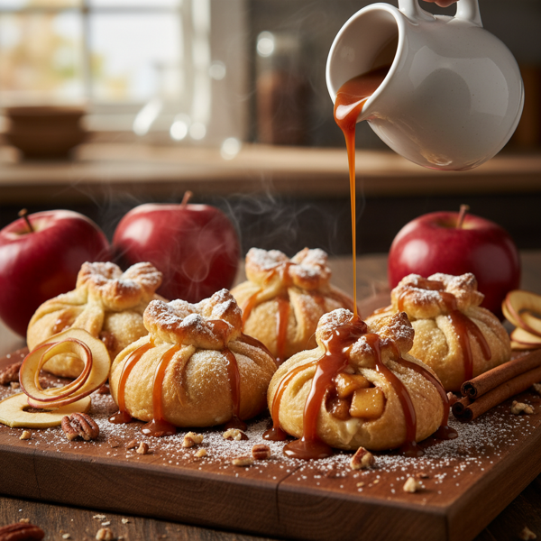 Gourmet Caramel Apple Delight Dumplings recipe