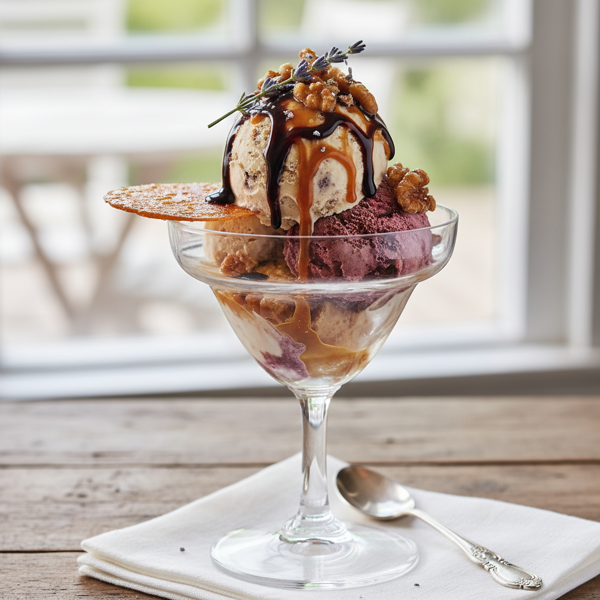 Gourmet Caramel Balsamic Ice Cream Delight recipe