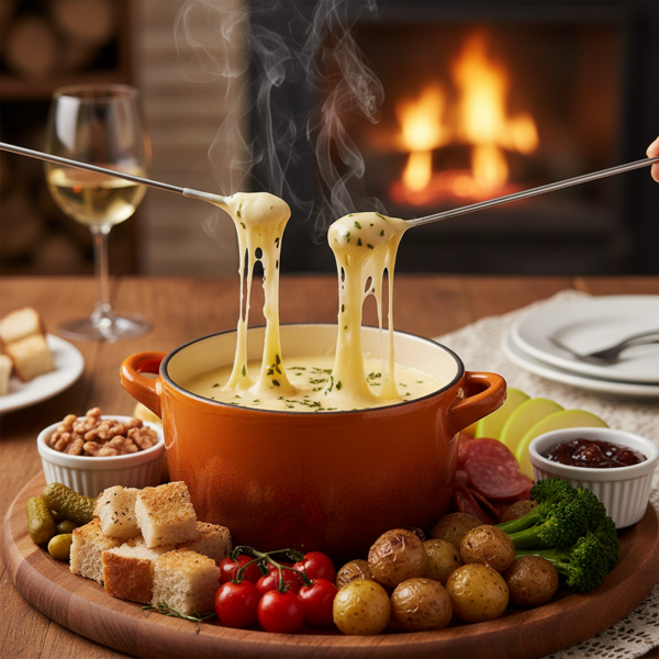 Gourmet Cheese Fondue Delight recipe