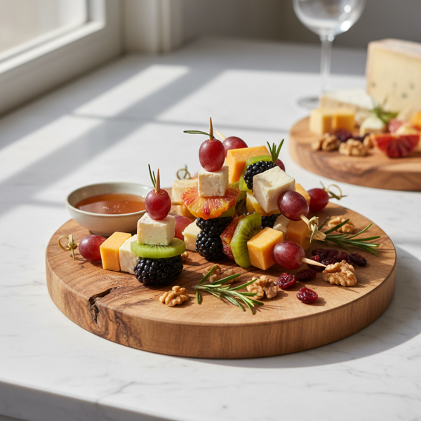 Gourmet Cheese and Fruit Skewers recipe